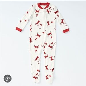 West Elm Smiley Santa Footie Pajama